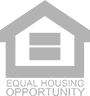 Equal Housing Opportunity logo, featuring a house outline with an equal sign inside and text below promoting fair housing.